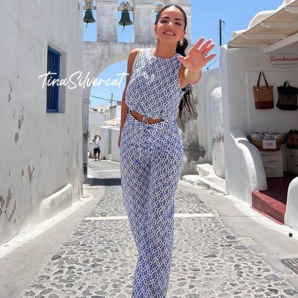 Zara Pants - BLOGGER'S FAVE! Zara  2 Piece Co-Ord Santorini Pants And Top Set NWT